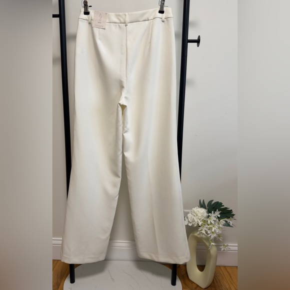 NWT Joie Cream Ivory Hi-Rise Straight Leg Pants | Size 6 | Minimalist Trouser - Picture 6 of 7